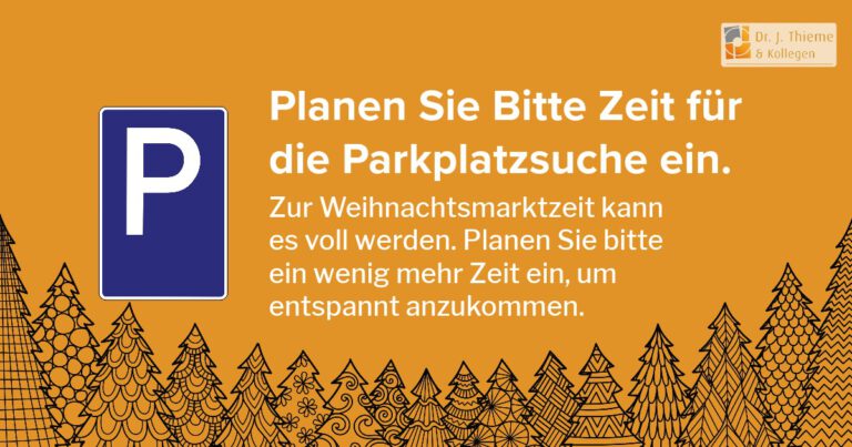 Wichtiger Hinweis: Parkplatz&shy;situation ab dem 27.11.